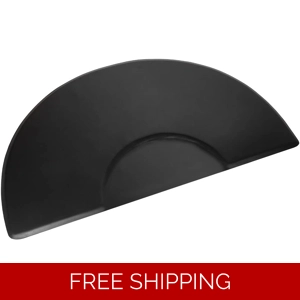 Black Semi Circule Ultra Comfort 5' x 3' 7/8 Thick Anti Fatigue Barber Salon Floor Mat